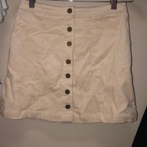 corduroy mini skirt